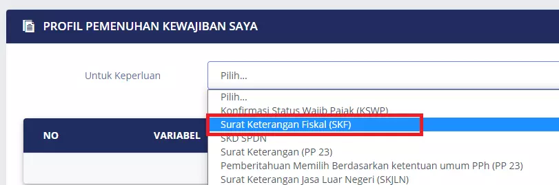 cara surat keterangan fiskal