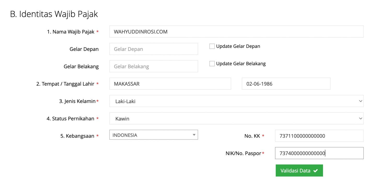 Cara Bikin NPWP Online di ereg pajak Blog Online Pajak