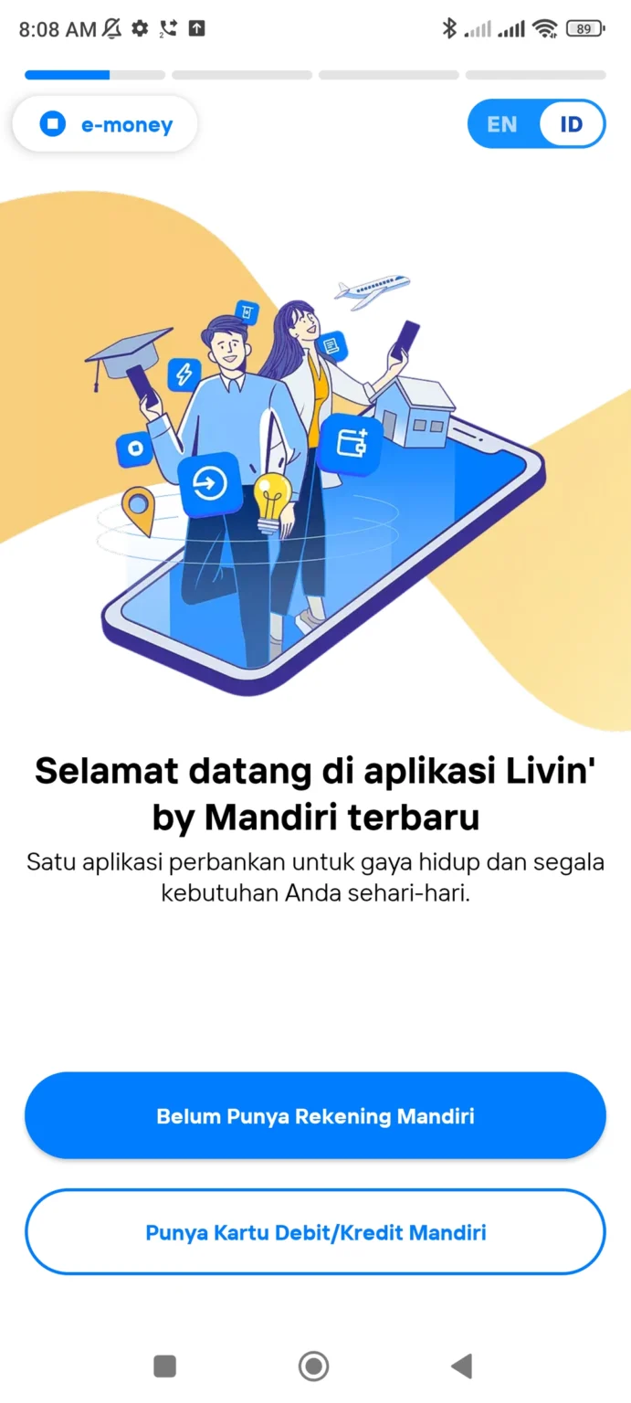 cara login mandiri livin