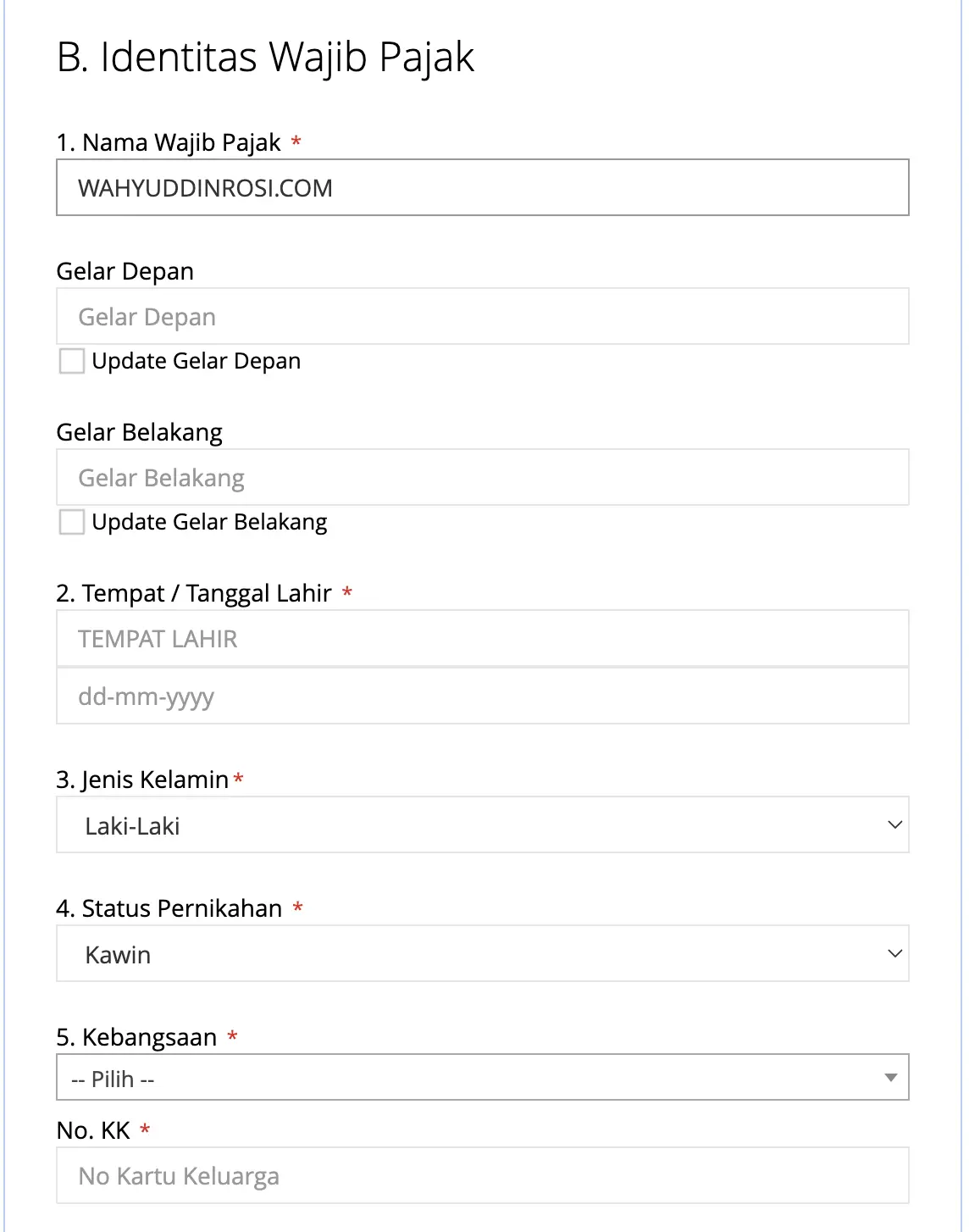 cara daftar npwp online hp