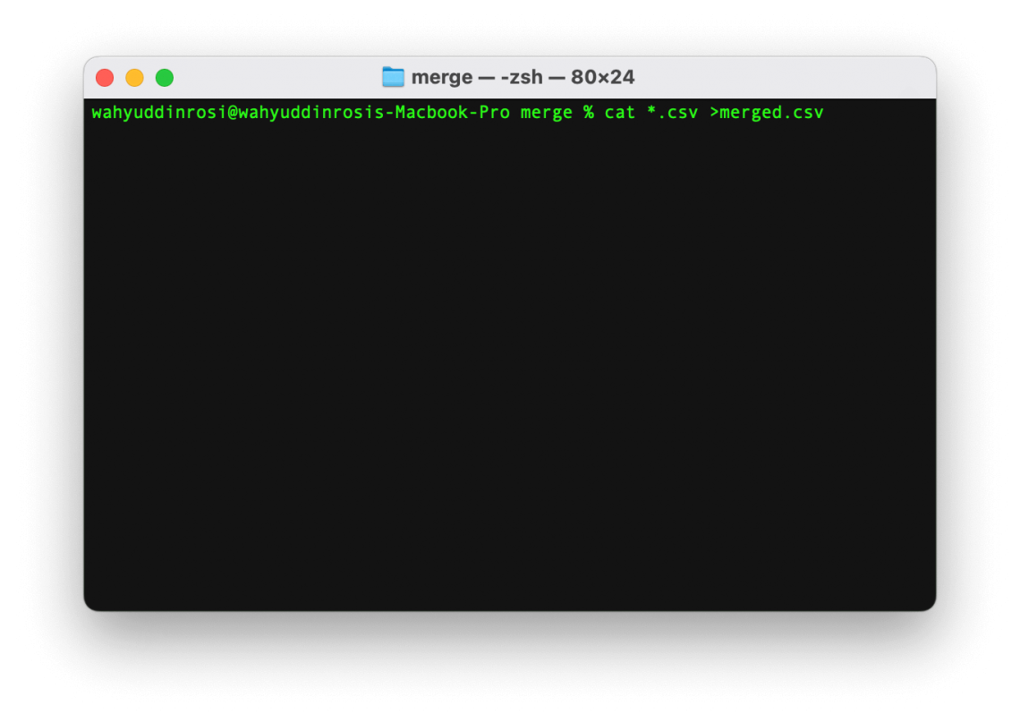Menggabungkan File CSV menjadi satu file