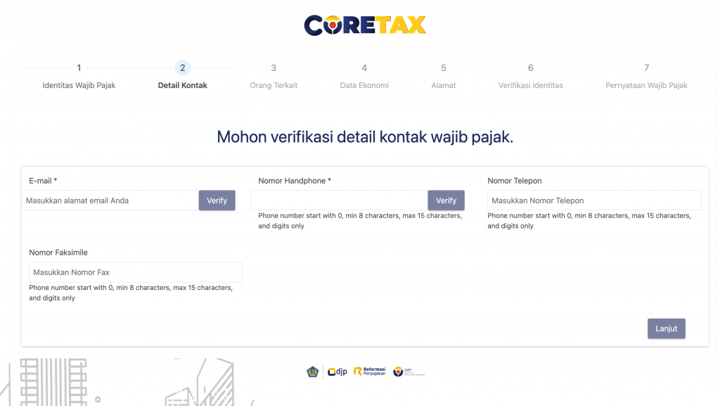 DAFTAR EMAIL NPWP CORETAX